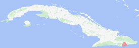 Range map of Sphaerodactylus torrei